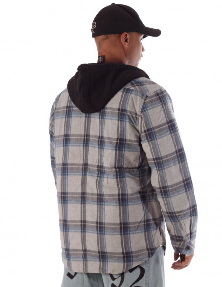 Checkered Thermal Jacket GreyNBlue
