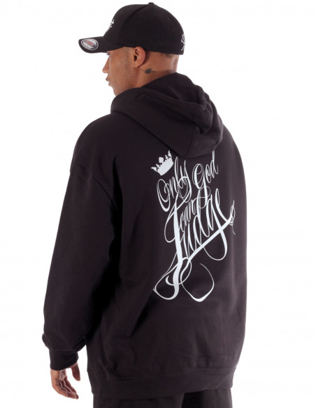 Only God Can Judge Baggy Hoodie Black by BSAT