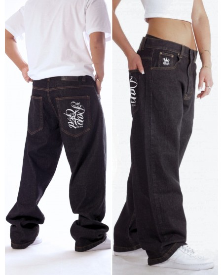 RAP GOD Baggy Jeans Black by BSAT