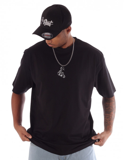 Stickman Skater Tee Baggy Black by BSAT