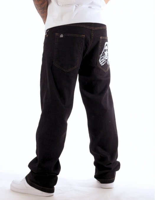 Hands of Skull BSAT Loose Jeans Black...