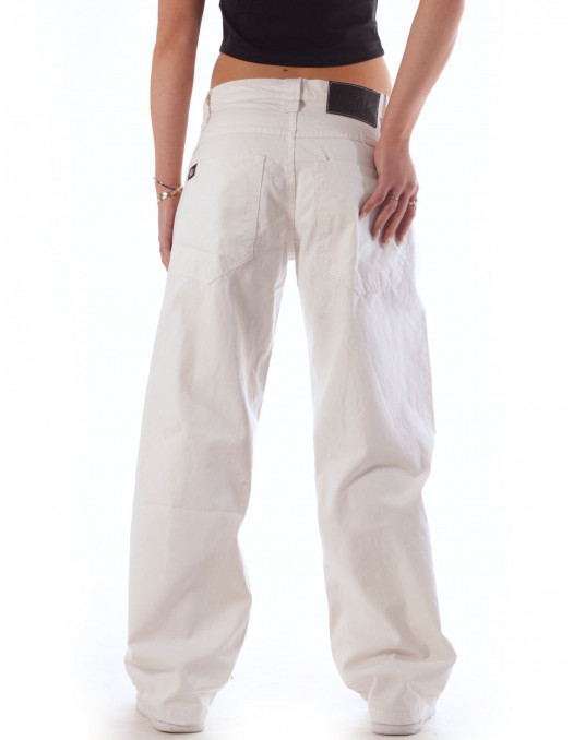  BSAT Bronx Baggy Jeans White