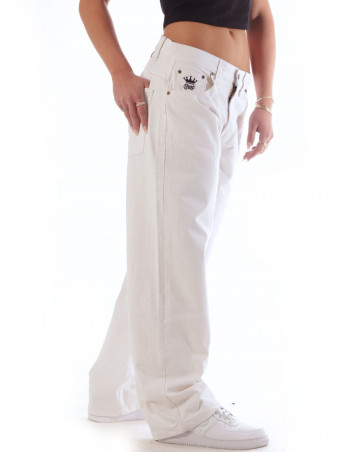  BSAT Bronx Baggy Jeans White