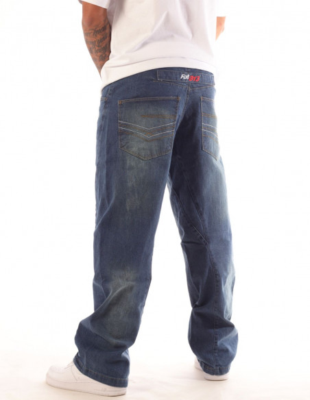 FAT313 Renew Jeans Regular Fit Stretch Sky blue Spray Washed