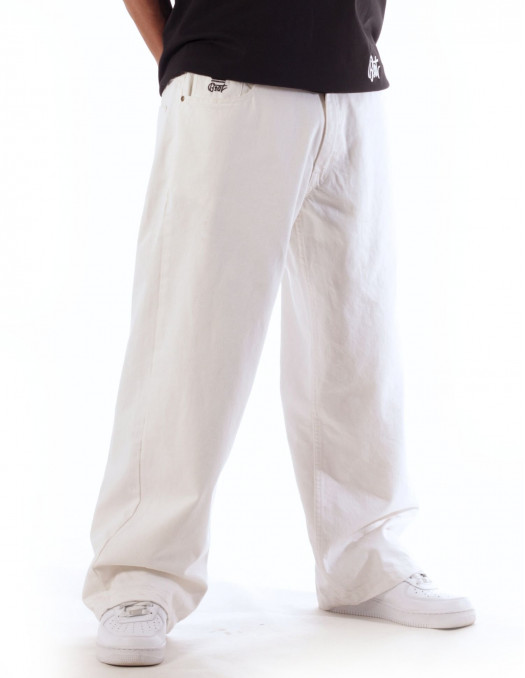  BSAT Bronx Baggy Jeans White