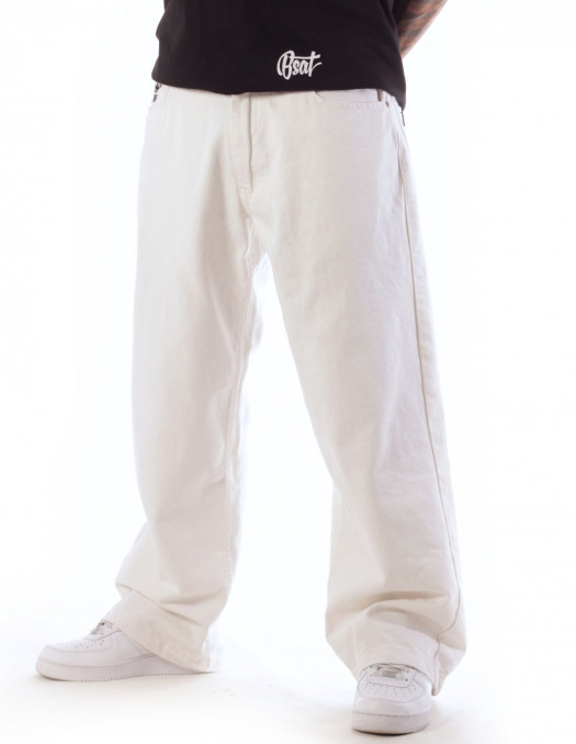  BSAT Bronx Baggy Jeans White
