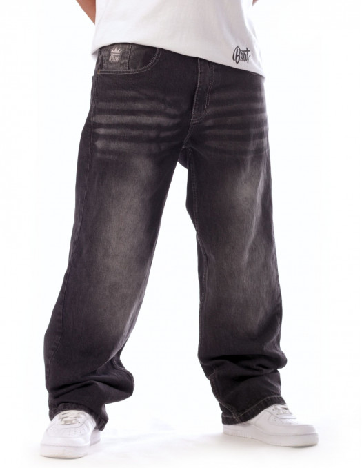 BSAT Bronx Baggy Jeans Grey Washed Denim