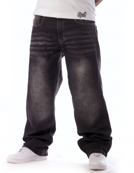 BSAT Bronx Baggy Jeans Grey Washed Denim