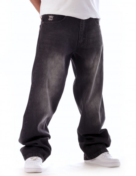 BSAT Bronx Black Washed Denim Baggy Jeans