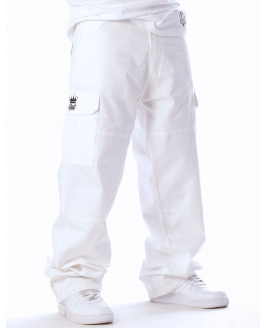 BSAT Baggy Cargo Pants White Contrast...