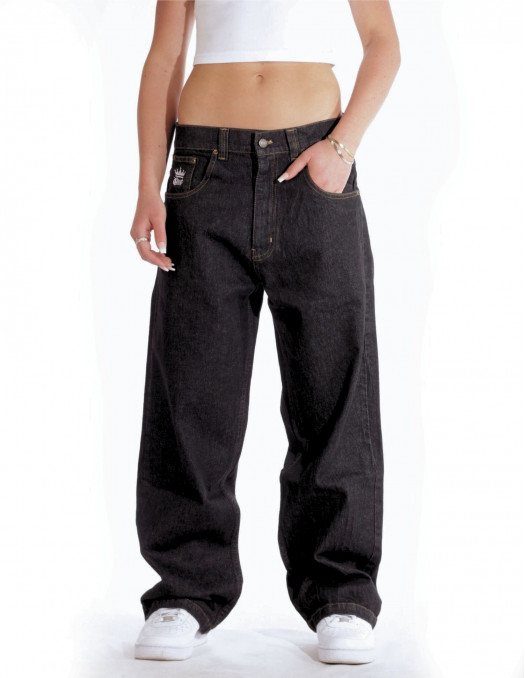 BSAT Bronx Baggy Jeans Plain Black