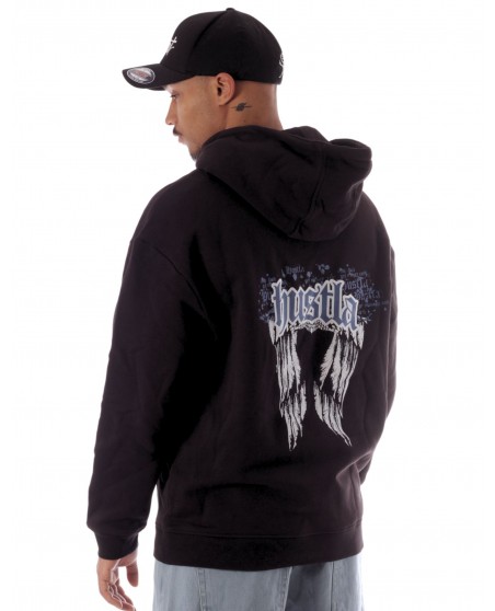 BSAT Black Hustla Hoodie BlueNWhite Legendary Collection