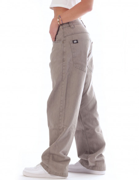 BSAT Bronx Dark Stone Grey Flow Denim Baggy Jeans