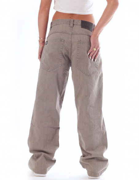 BSAT Bronx Dark Stone Grey Flow Denim Baggy Jeans