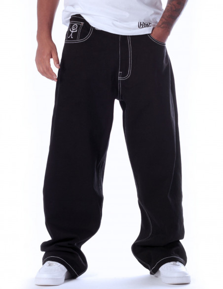 BSAT Stickman baggy Jeans The Fingers Black Vol.2