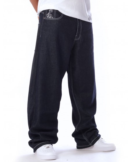 BSAT Stickman The Skater Limited Edition Indigo Blue Baggy Jeans