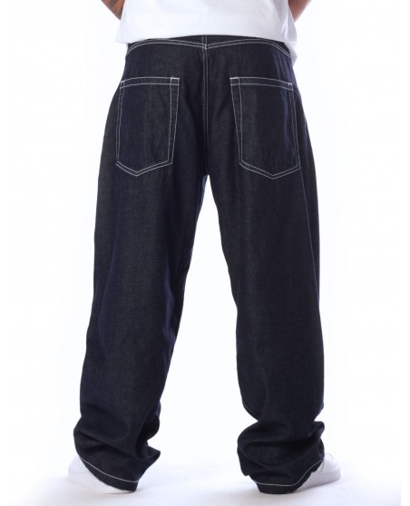 BSAT Stickman The Skater Limited Edition Indigo Blue Baggy Jeans
