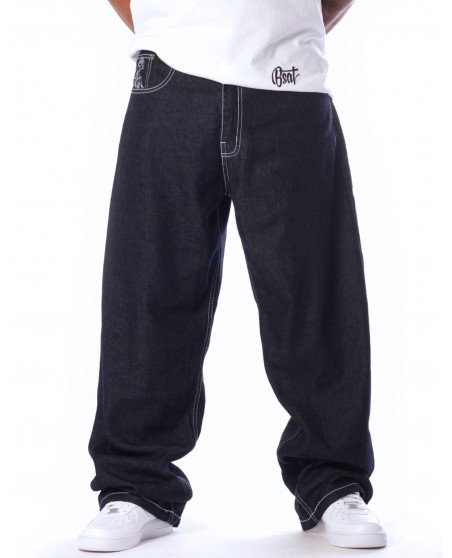 BSAT Stickman The Skater Limited Edition Indigo Blue Baggy Jeans