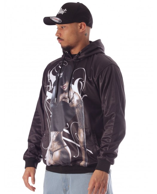 Capped Chica Art Hoodie by BSAT