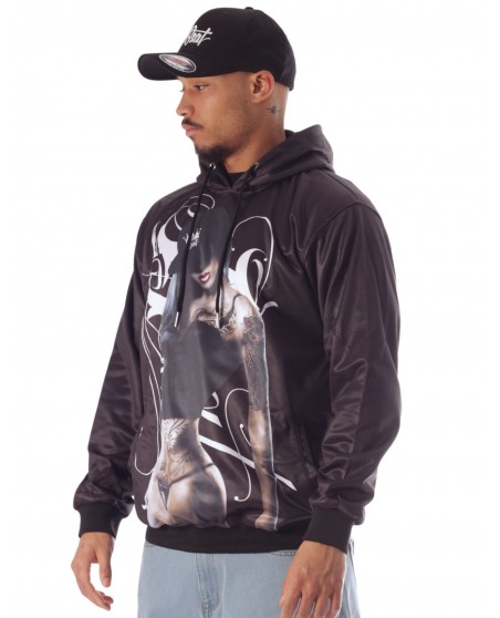 Capped Chica Art Hoodie by BSAT