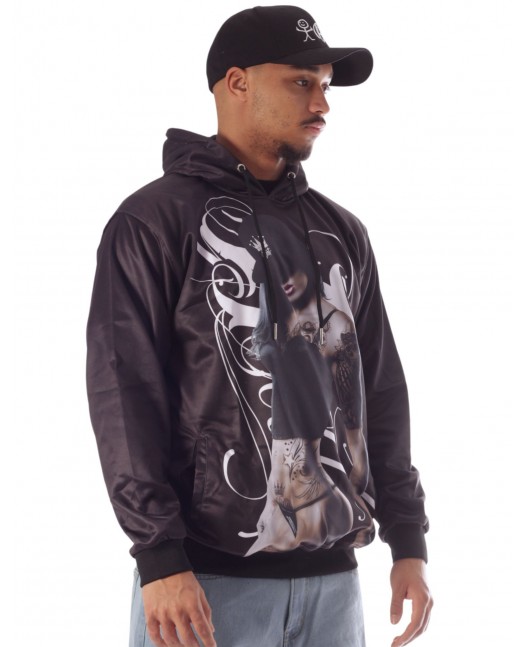 Capped Chica Art Hoodie by BSAT
