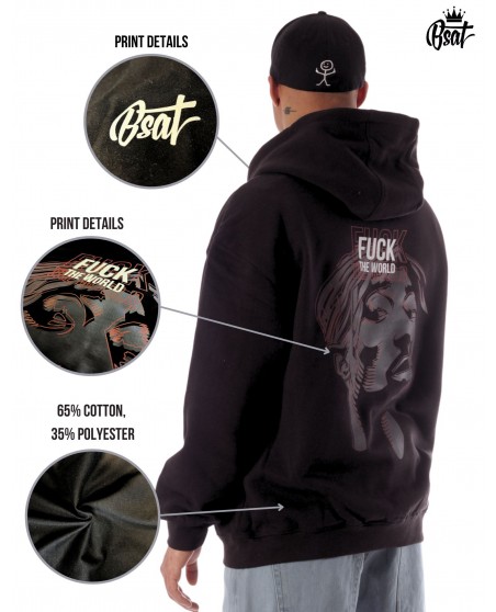 BSAT Tupac Hoodie Black