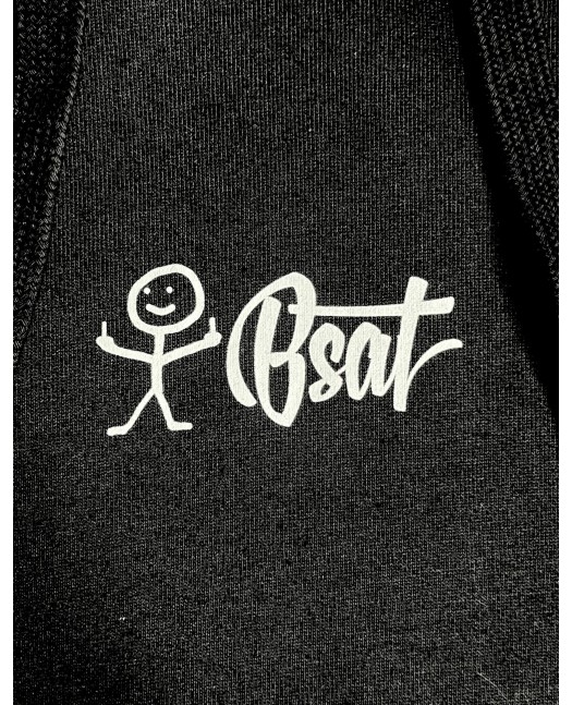 BSAT Stickman Logo Hoodie Black