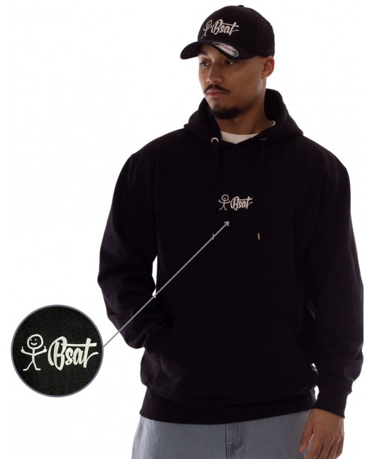 BSAT Stickman Logo Hoodie Black