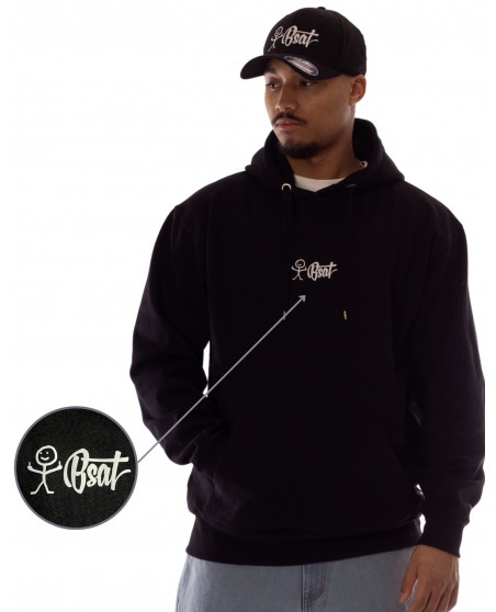 BSAT Stickman Logo Hoodie Black