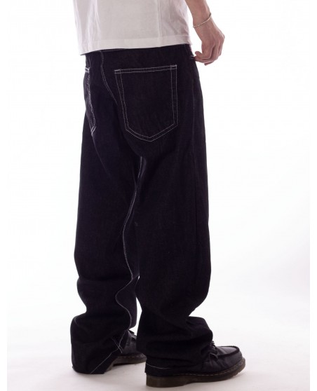 BSAT Aliens 4 Peace The Finger Raw Black n Pink Baggy Jeans