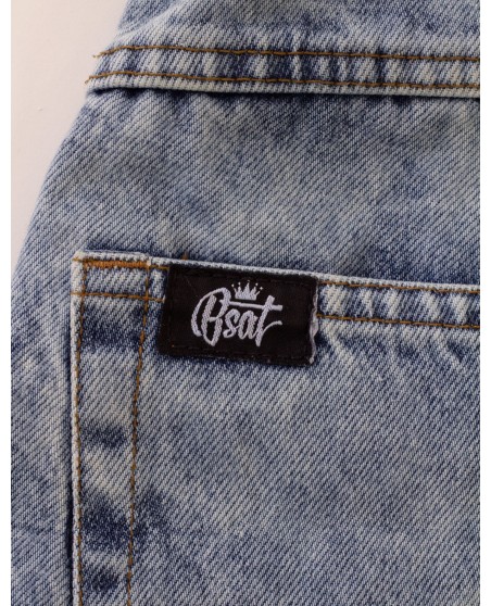 BSAT Bronx Baggy Jorts Kendrick Marble Washed Ocean Denim Shorts