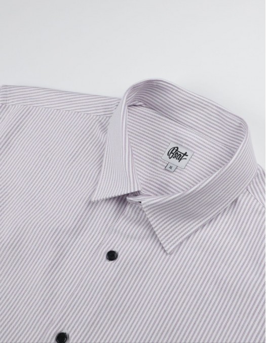 BSAT Studio Shirt – Stripe Lilac