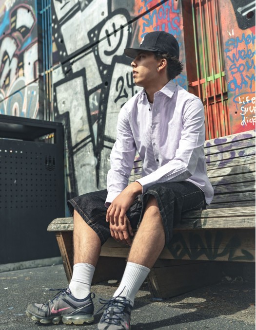 BSAT Studio Shirt – Stripe Lilac