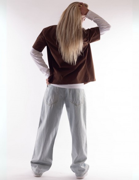 BSAT Studio Short Sleeve Shirt – Solid Brown