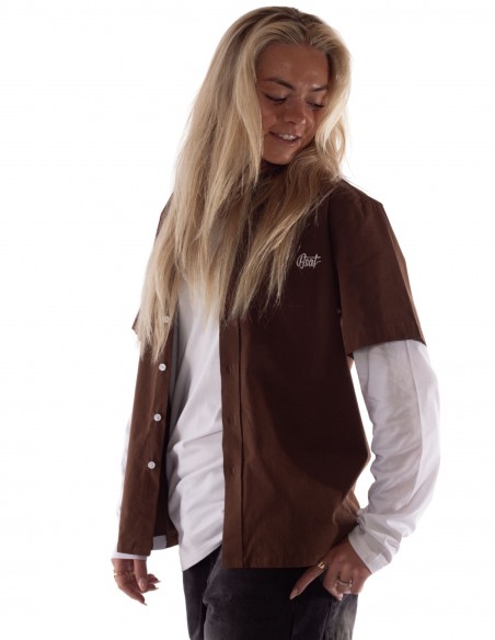 BSAT Studio Short Sleeve Shirt – Solid Brown