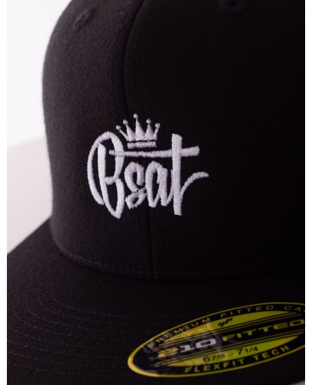 BSAT Bronx Crown Embroidery Flatcap Black