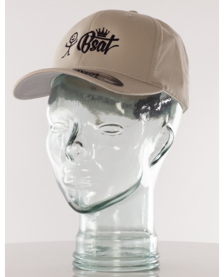 BSAT Stickman Embroidery Cap Shape Beige