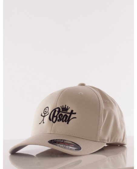 BSAT Stickman Embroidery Cap Shape Beige