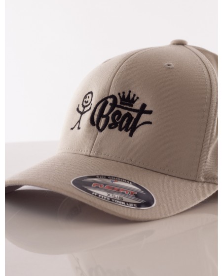 BSAT Stickman Embroidery Cap Shape Beige