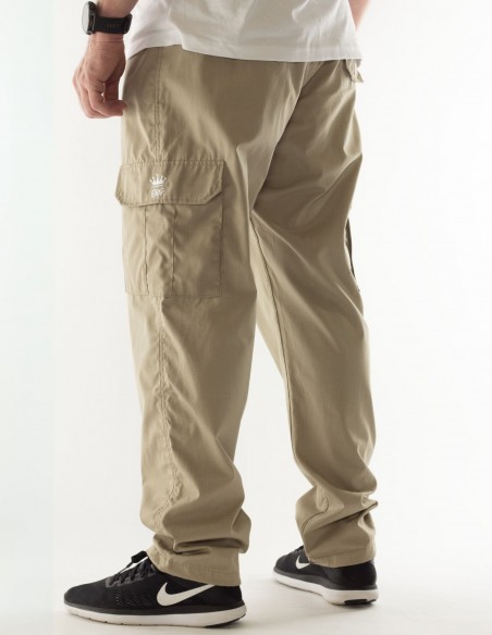 BSAT Light Weight Regular Fit Cargo Pants Beige *Stretch Waist™*