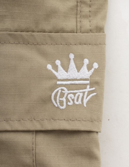 BSAT Light Weight Regular Fit Cargo Pants Beige *Stretch Waist™*