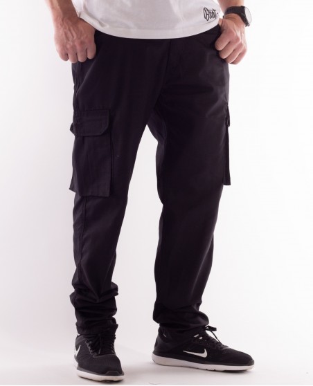 BSAT Tapered Fit Cargo Pants Black