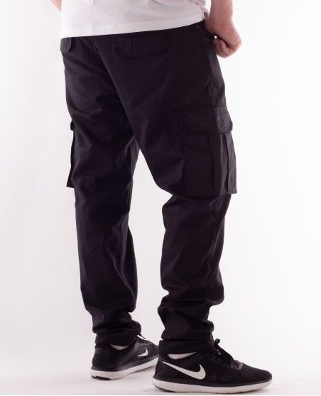 BSAT Tapered Fit Cargo Pants Black