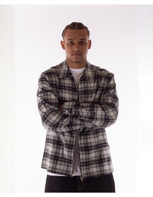 BSAT Studio Flannel Zip Shirt – Grid...