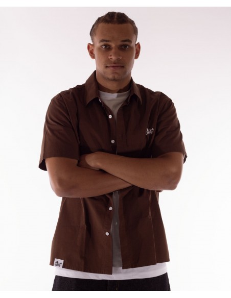 BSAT Studio Short Sleeve Shirt – Solid Brown