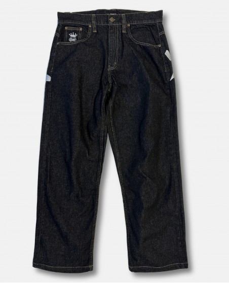 Baggy Hip Hop Jeans Embroidered Black by BSAT *Ultra Limited Edition*