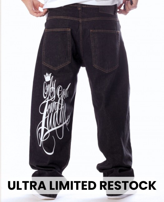 Baggy Only God Can Judge Washed Black...