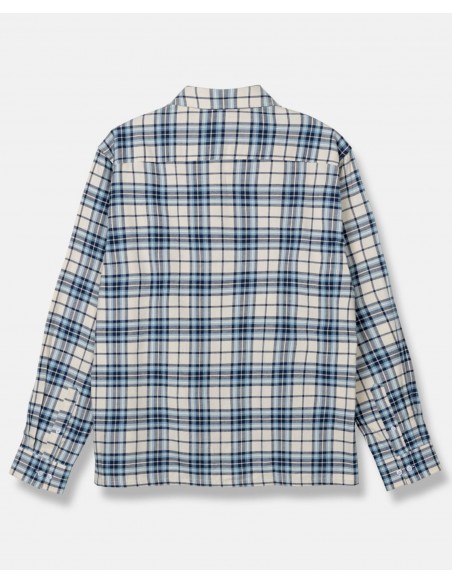 BSAT Studio Flannel Zip Shirt – Grid Navy