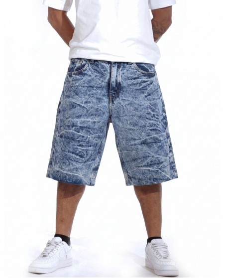 BSAT Bronx Baggy Jorts Kendrick Marble Washed Ocean Denim Shorts