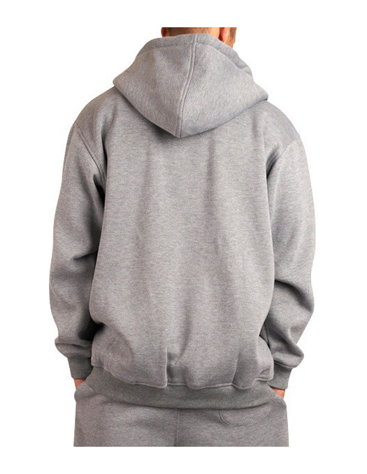 Townz Zip Grey Plain Hoody
